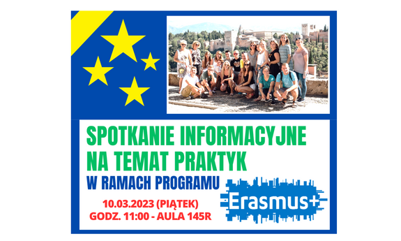 Spotkanie informacyjne na temat praktyki Erasmus+