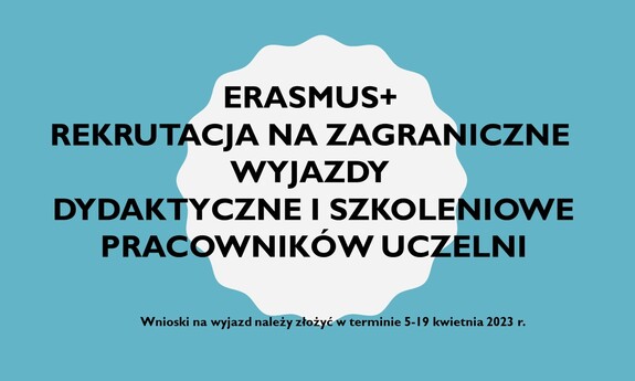 Nabór pracowników na wyjazdy Erasmus+